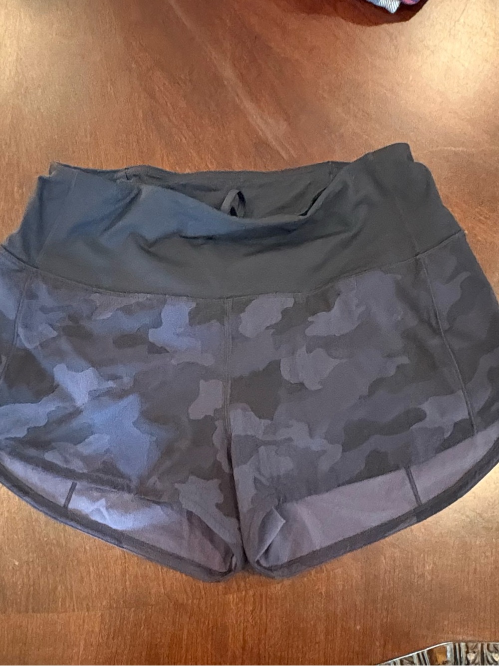 lululemon athletica Black & Charcoal Camo Athletic Shorts